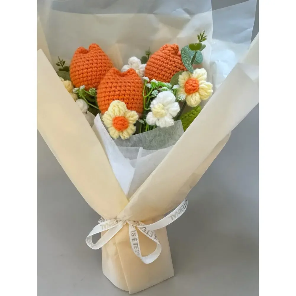 Crochet Tulip Bouquet | Forever Flower Gift